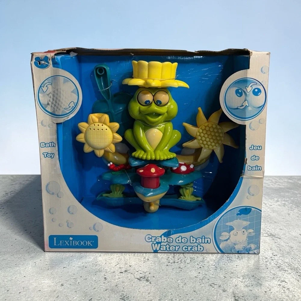 Lexibook Interactive Frog Bath Play Toy Green Yellow Blue Sunflower Lily Pad NEW